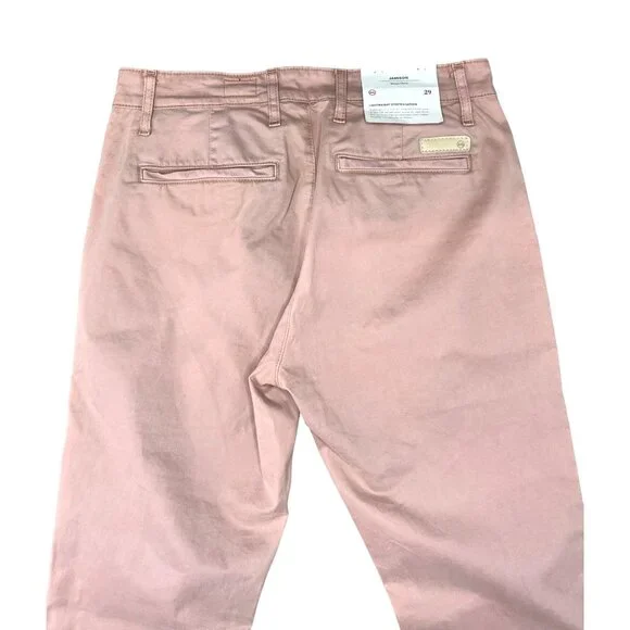 Adriano Goldschmied Mens Jamison Skinny Chino Pants Light Mauve Pink Size 29